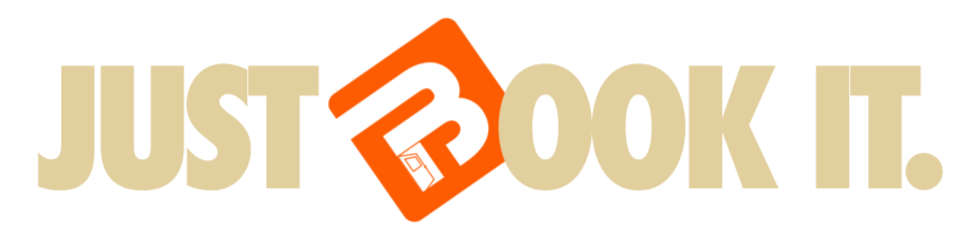 Graphic with text 'Just Look It' and a stylized 'RE' in an orange square.
