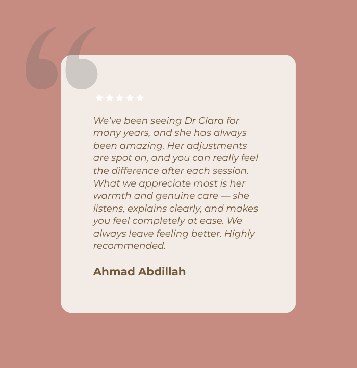 Purely Family Chiropractic Testimonial from Google Review