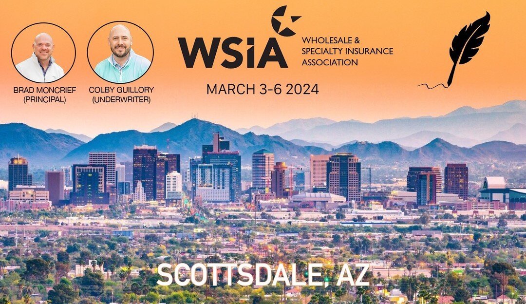 Our Sterling representatives are en route to Scottsdale, AZ for the 2024 WSIA Underwriting Summit! We hope to see you there!