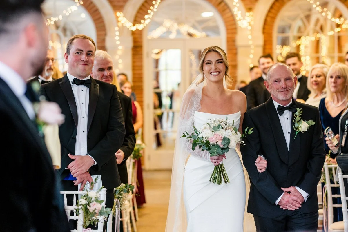 ceremony at great fosters egham wedding
