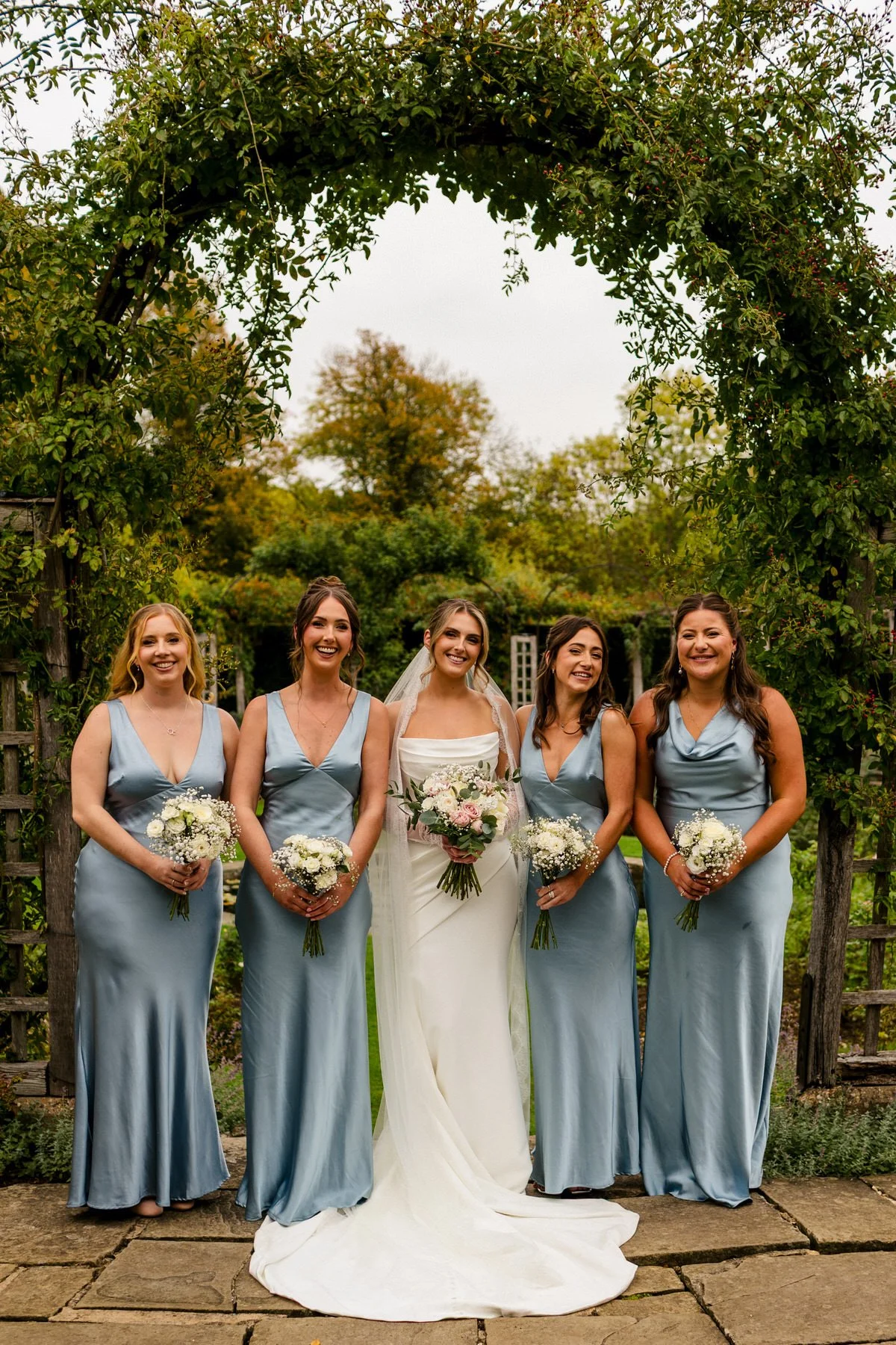 bridemaids at great fosters wedding venue