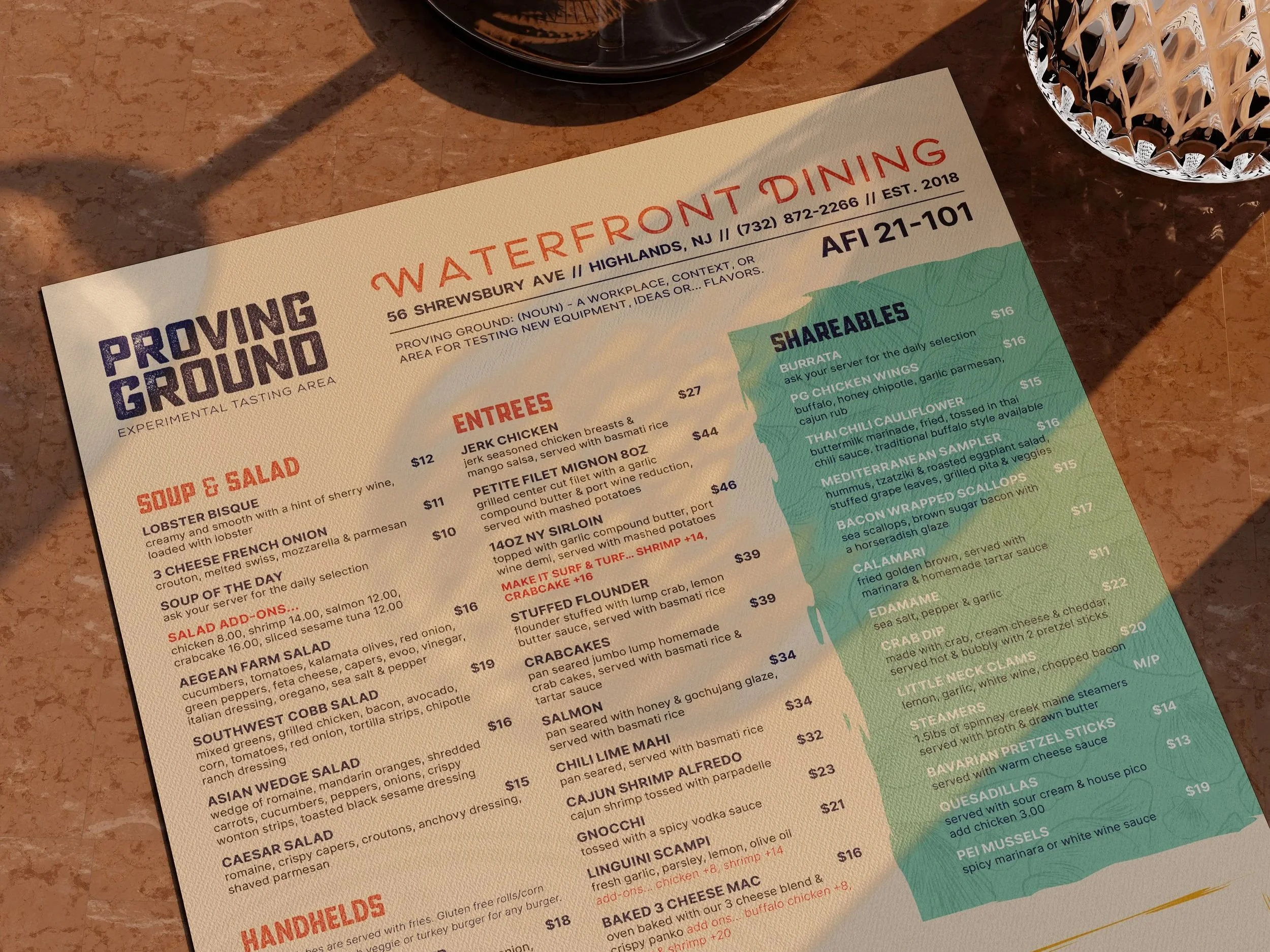 Tree House Hospitality - Menu Design