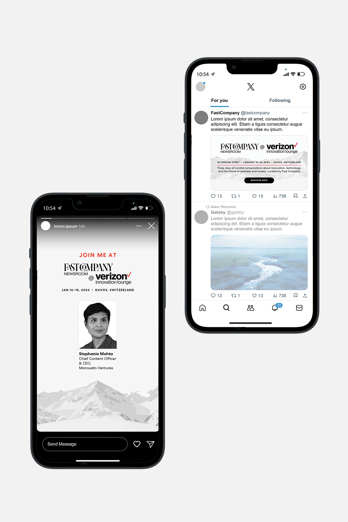 Customized attendee social cards