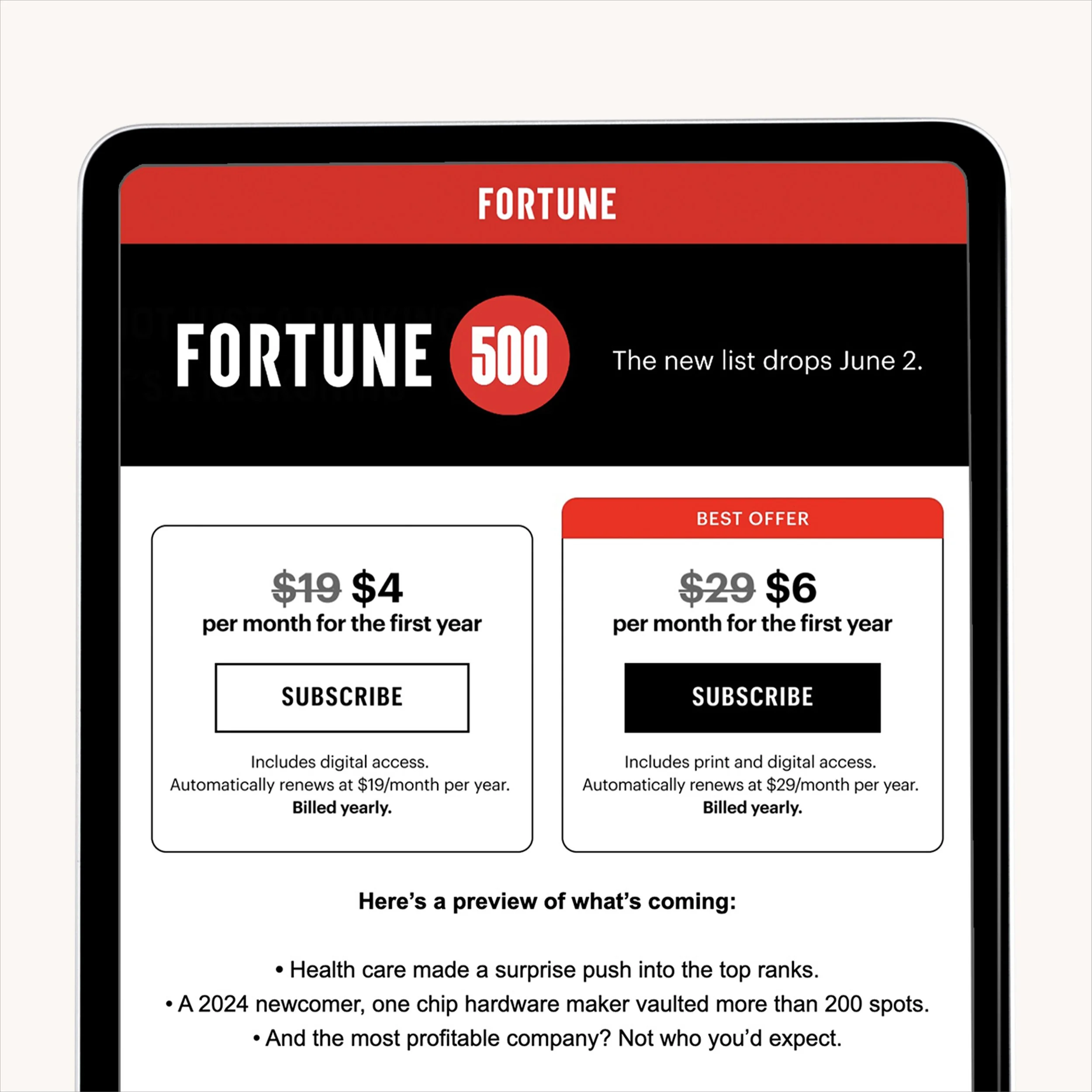 Fortune Email Redesigns