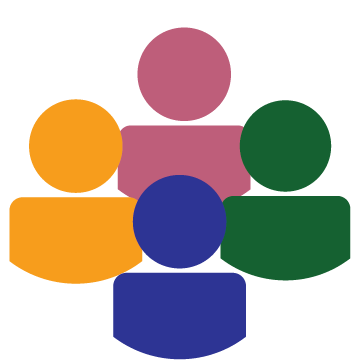 a group of people coming together