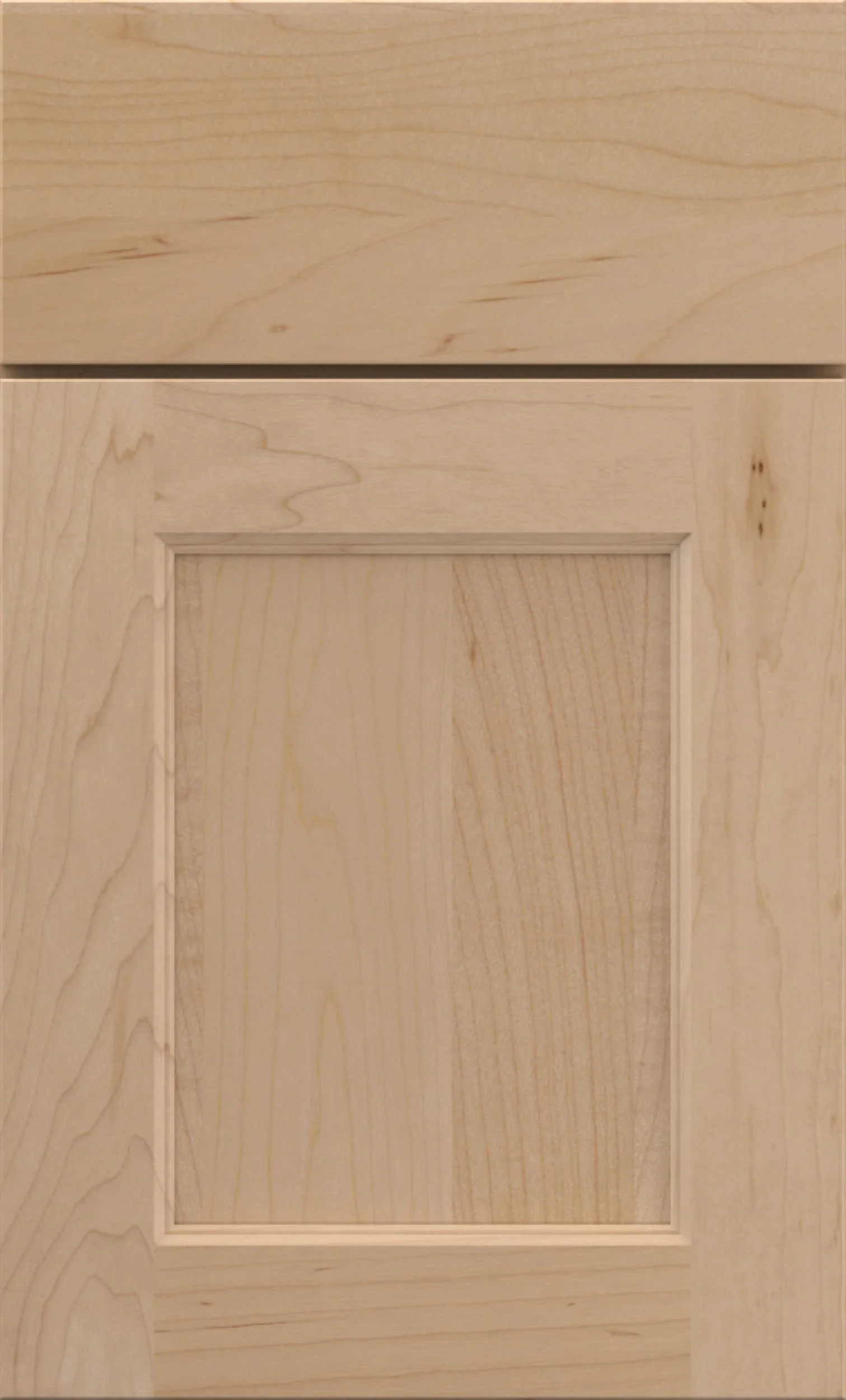 Door Style: Kenora, Finish: Grainstone on Maple