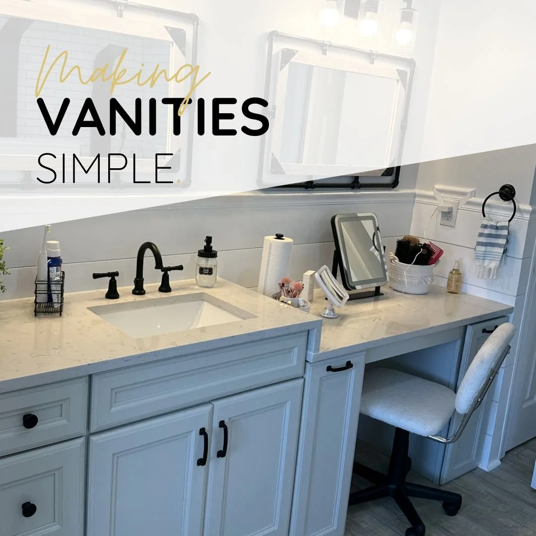 Your morning routine hits different when your vanity actually has enough storage for everything.

Reach out today to schedule your consultation. https://www.simplycabinetry.com/