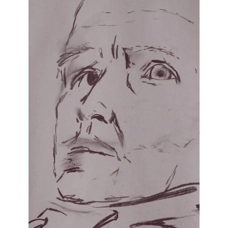 W, 2015. Charcoal on paper - A4
