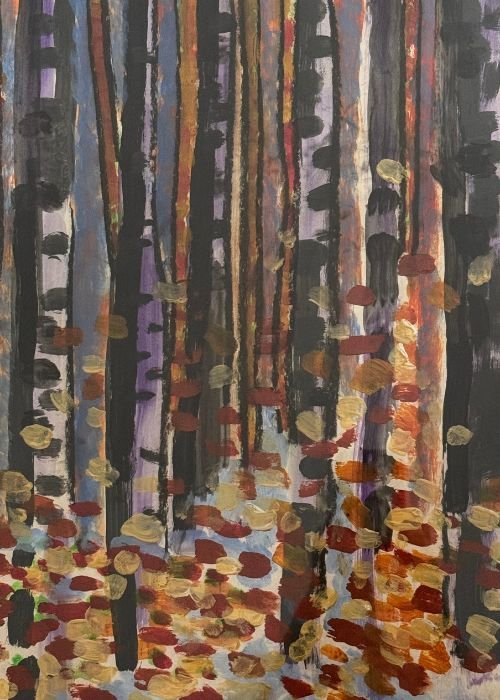 Forest, 2015.Acrylic on paper - 31 x 46 cm / 12 x 18 "