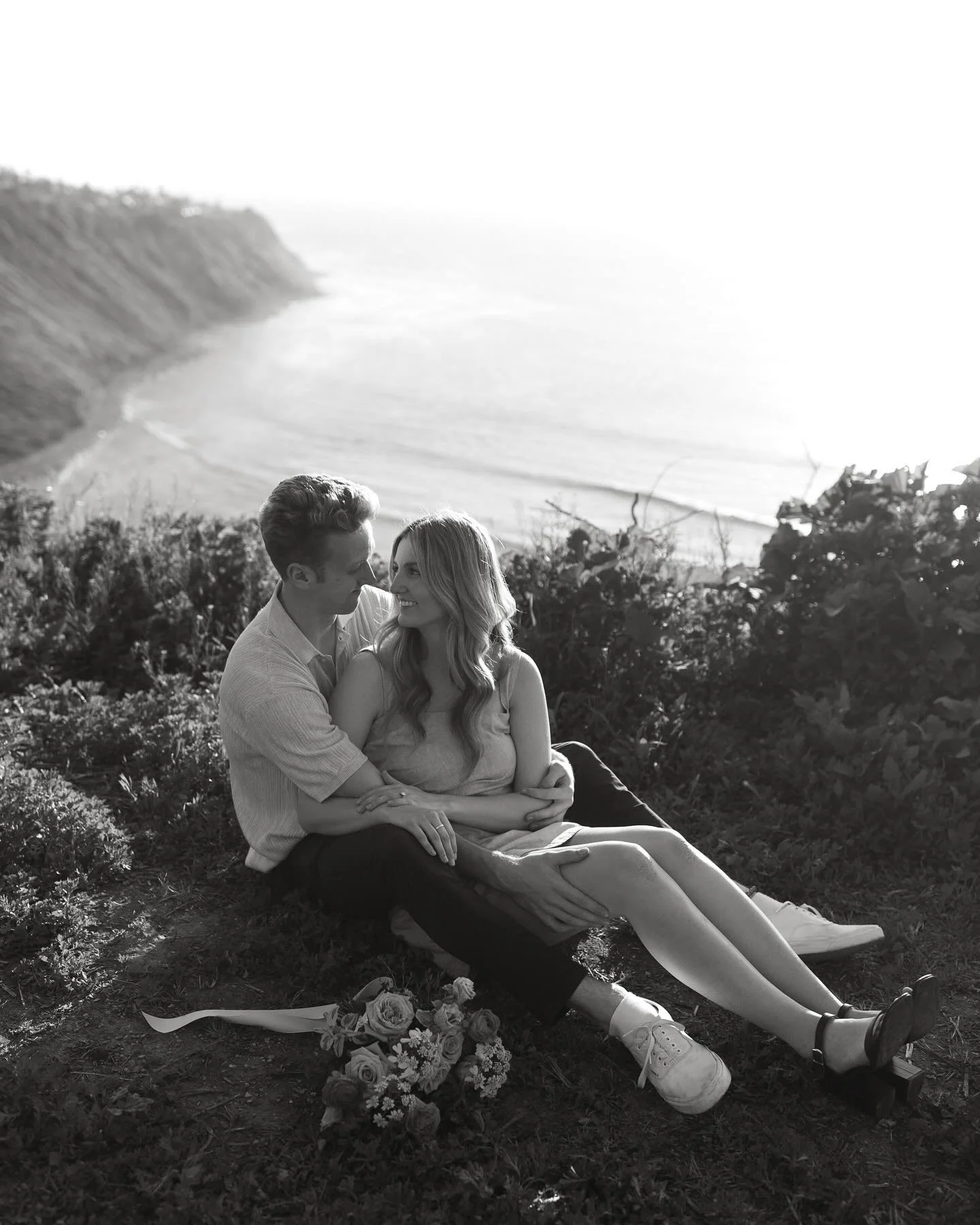 These two are tying the knot today! So excited for their wedding! 🤍✨ 
&bull;
Photographer: @laurenkovacikphotography 
&bull;
#brideandgroom #engagementphotos #weddingday #summerwedding #tyingtheknot #christianwedding #almostmarried