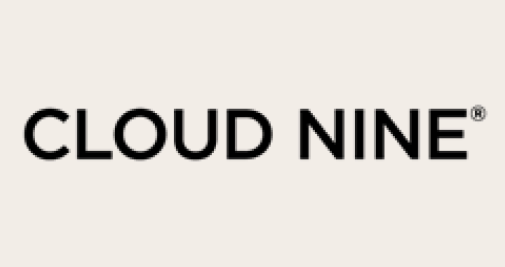 Cloud Nine logo in black text on a beige background.