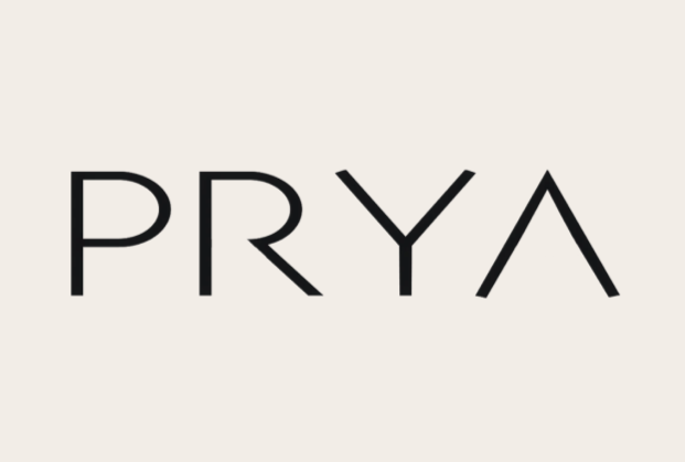 PRYA logo in black on a white background