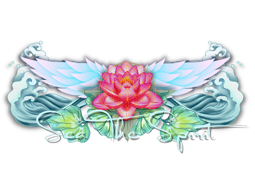 Sea The Spirit lotus, wings and waves logo