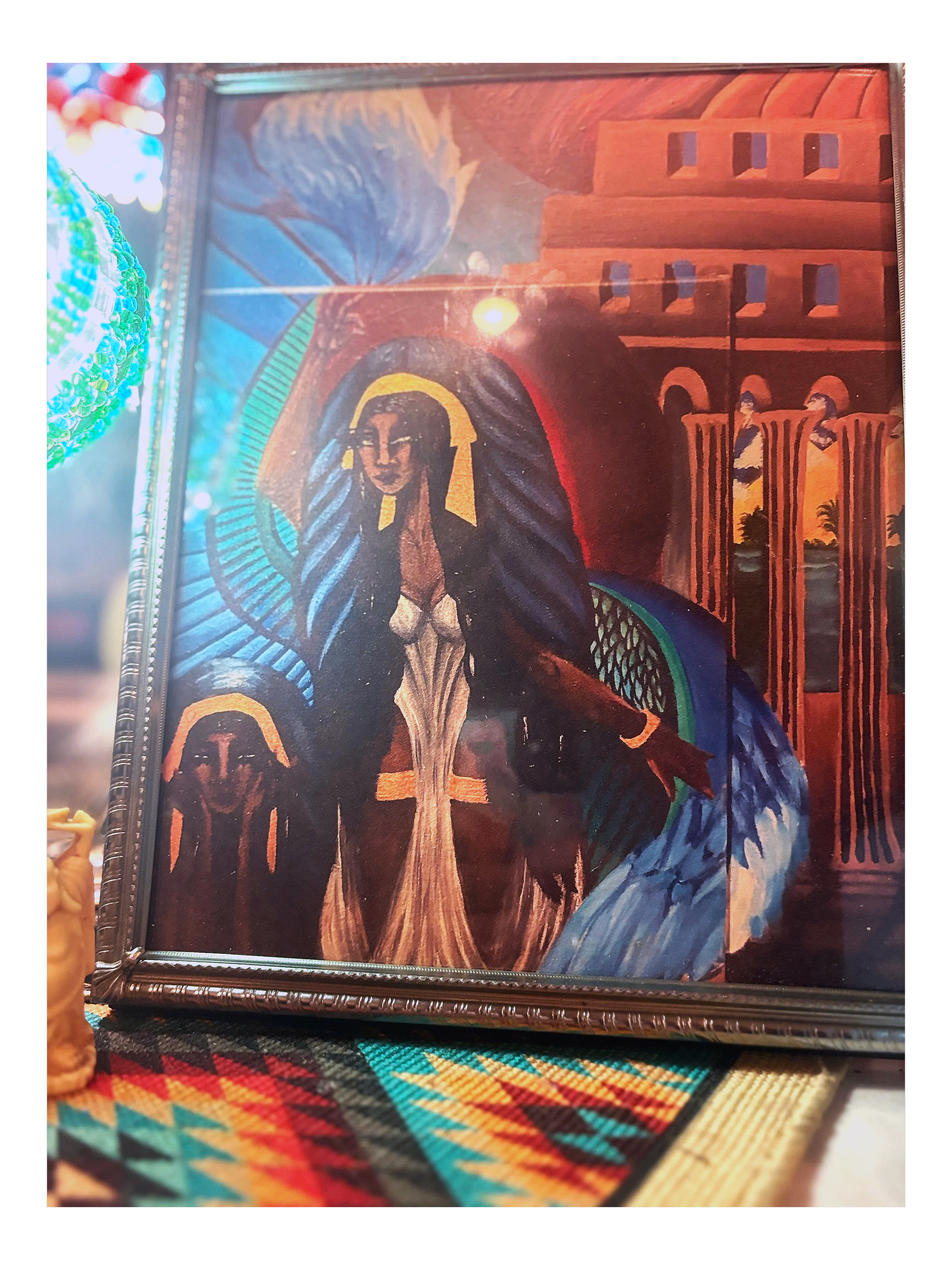 Framed original Sea The Spirit portrait painting
