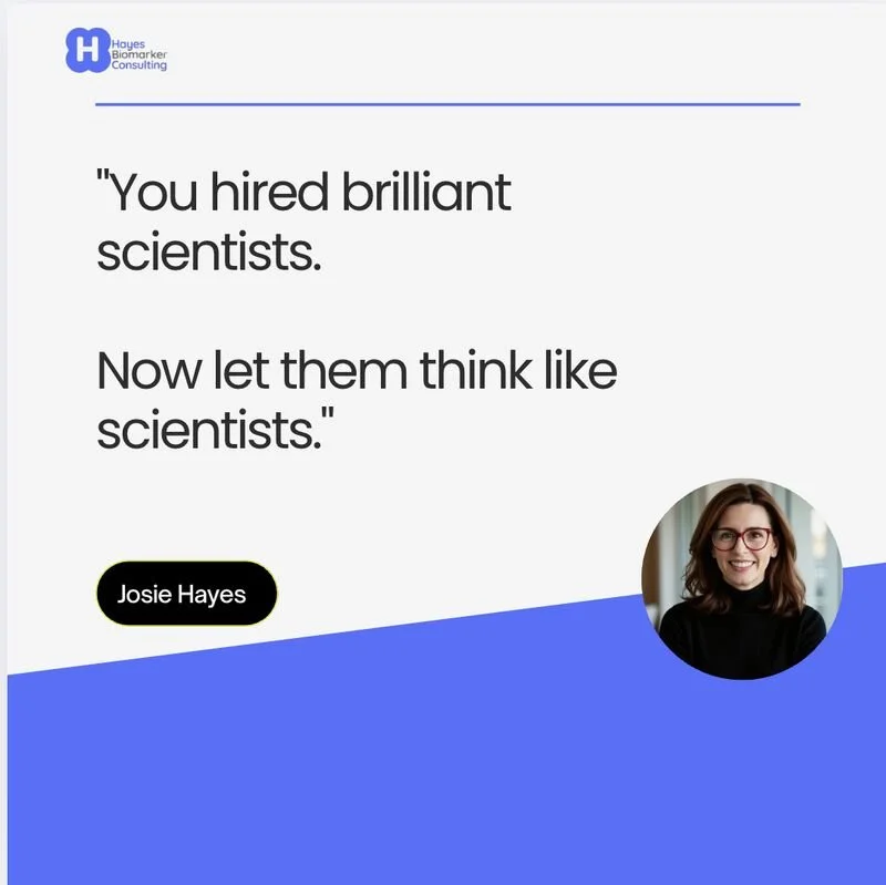 Your colleague mentions an interesting biomarker in a team meeting. Someone says "we should look into that."