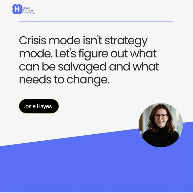 "We're halfway through Phase I and our biomarker isn't working like we thought."