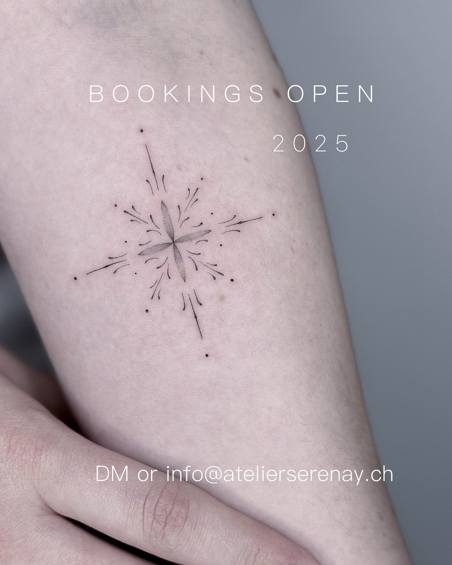 Hi all - my bookings for 2025 are open! ✨ 

Send me your idea via DM or check my website www.atelierserenay.ch. 

Looking forward to new project with you guys! 🩶

&mdash;&mdash;&mdash;&mdash;&mdash;&mdash;&mdash;&mdash;&mdash;&mdash;&mdash;&mdash;&m