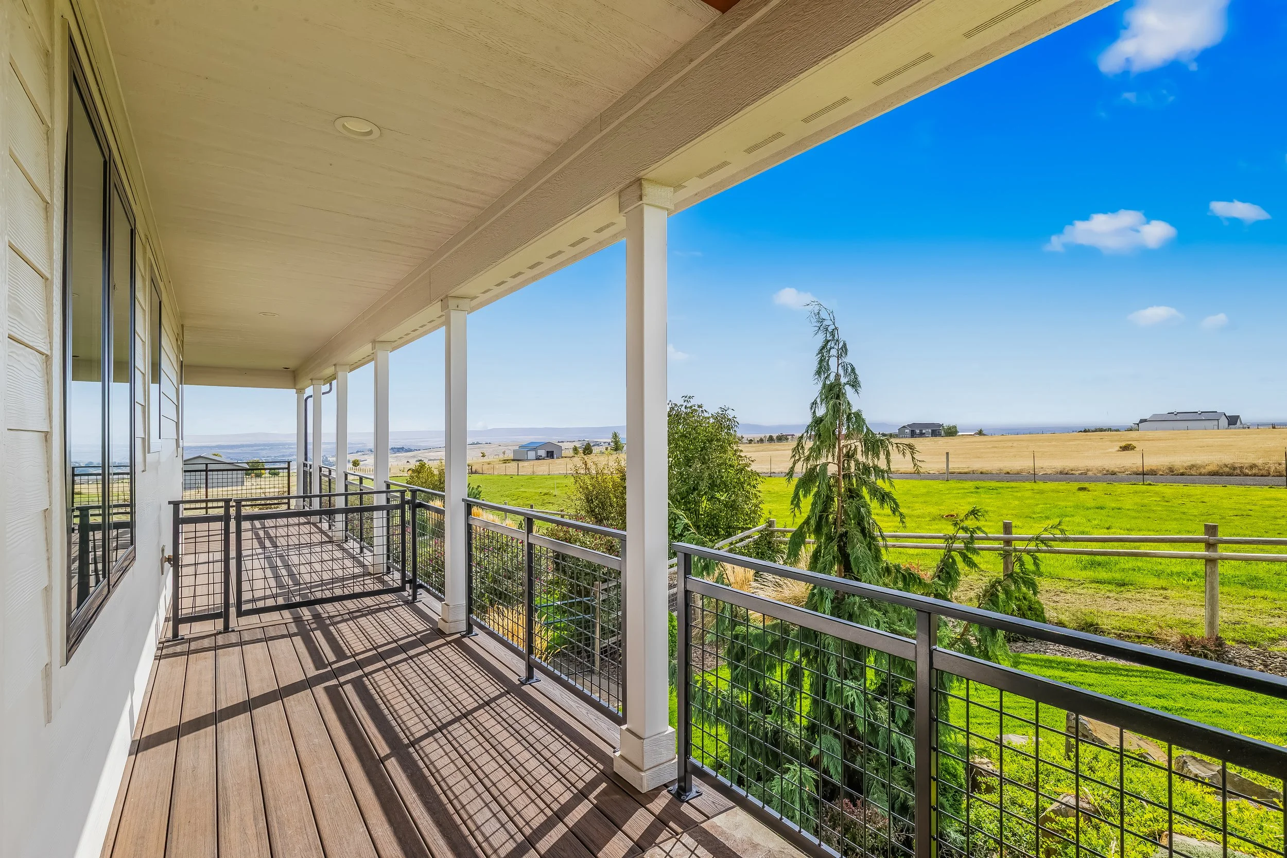 Covered, fully gated deck
