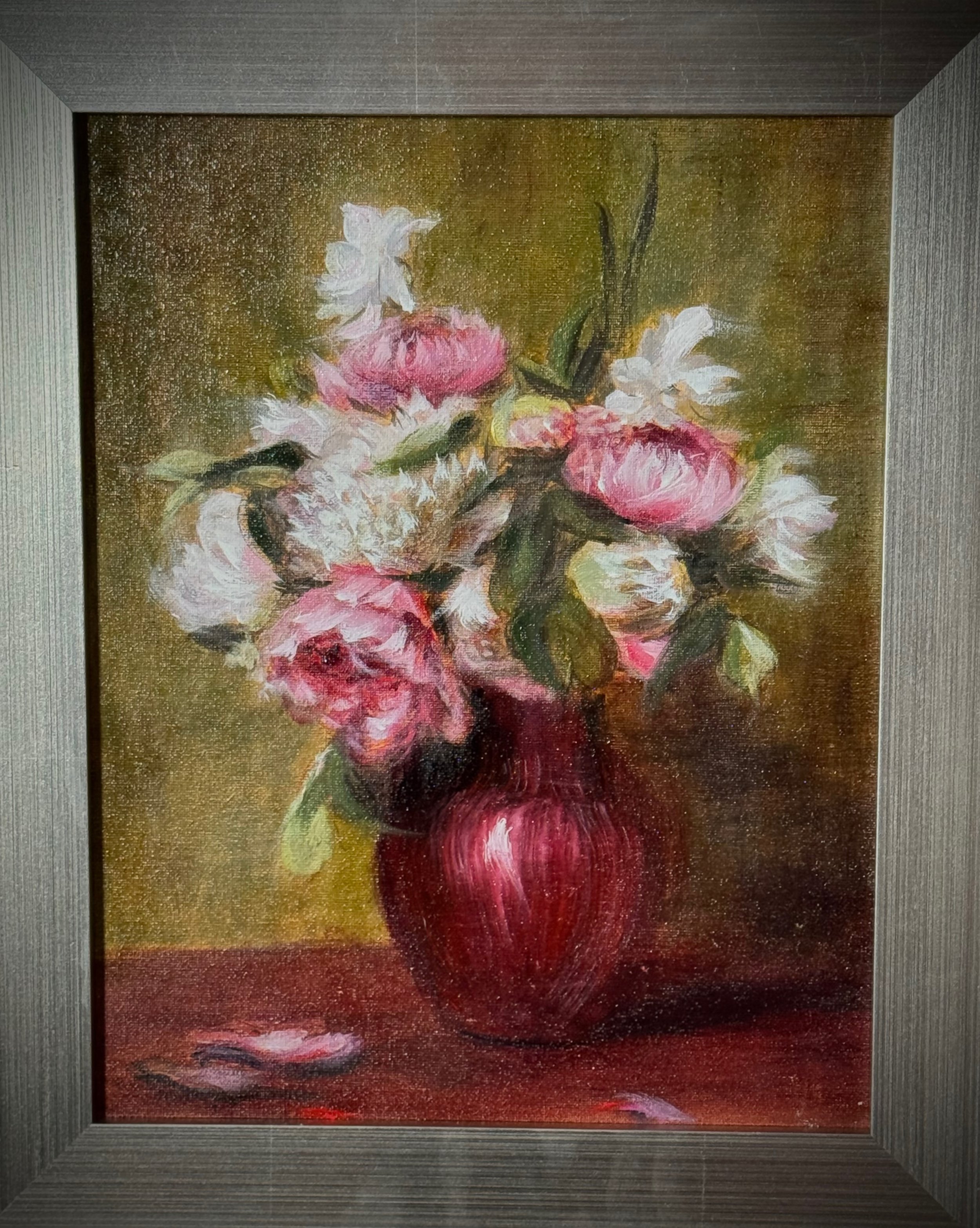 Cheryl Kline -- Recreations of Peonies and Roses by Henri Fantin Latour