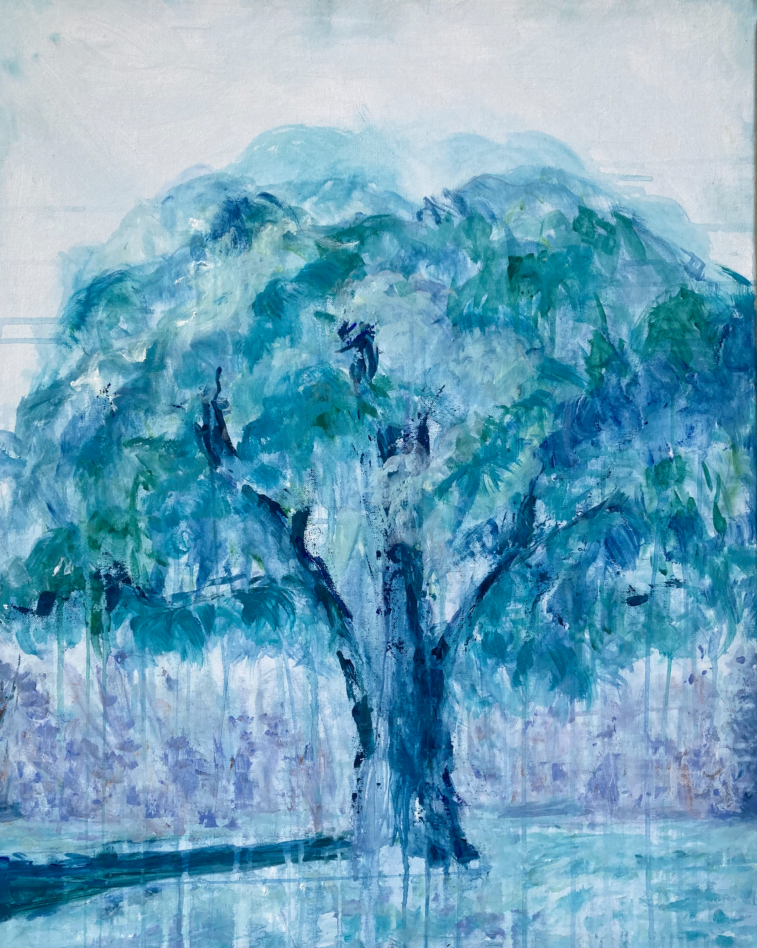 Arbol de Mango (Magnifiera indica)" 2026.      
                                                                                   Acrylic on Canvas 24x28 in. $555