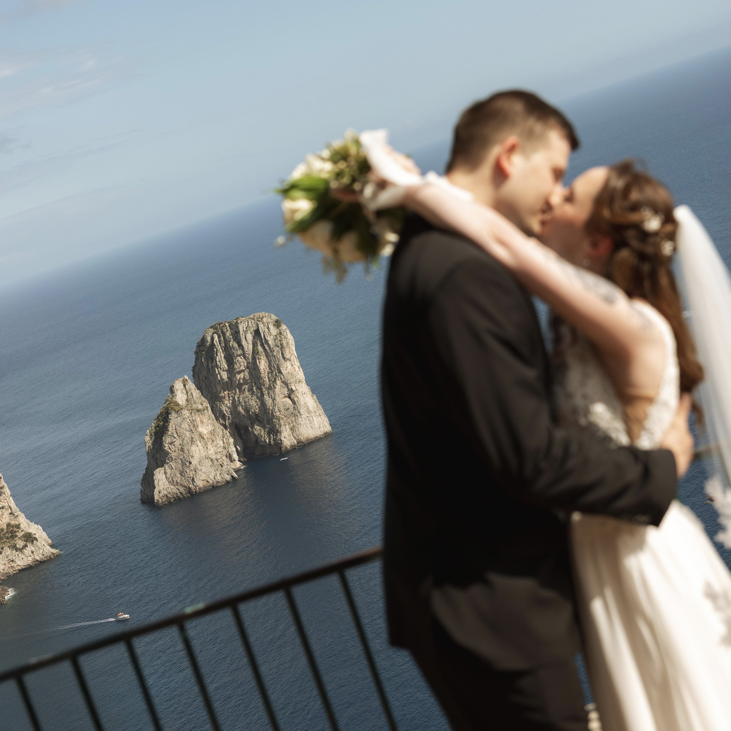 Elopement in Capri: Jesse & Destiny's Dream at Punta Cannone with the Faraglioni
