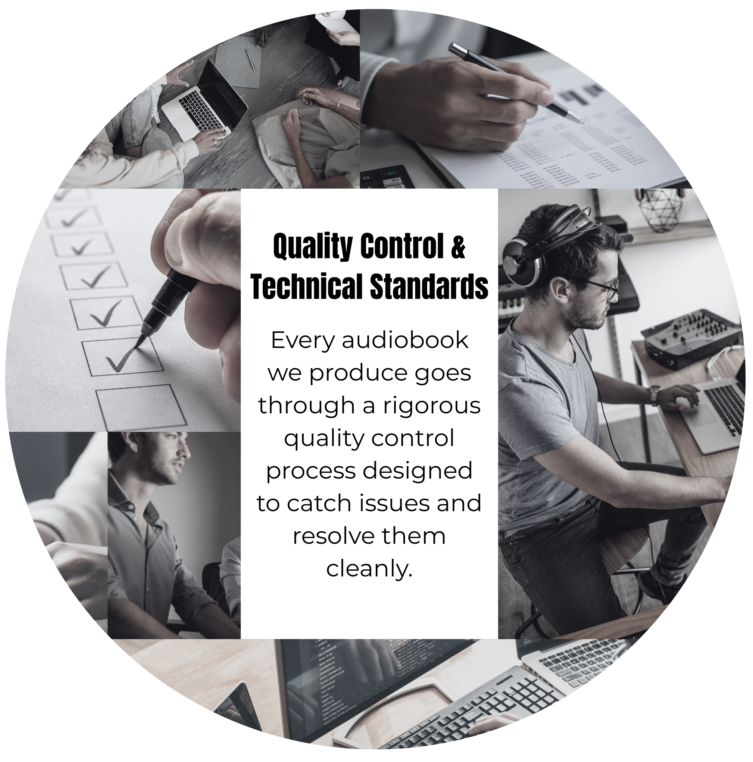 John Marshall Media provides the excellent quality control, QC services for audiobooks