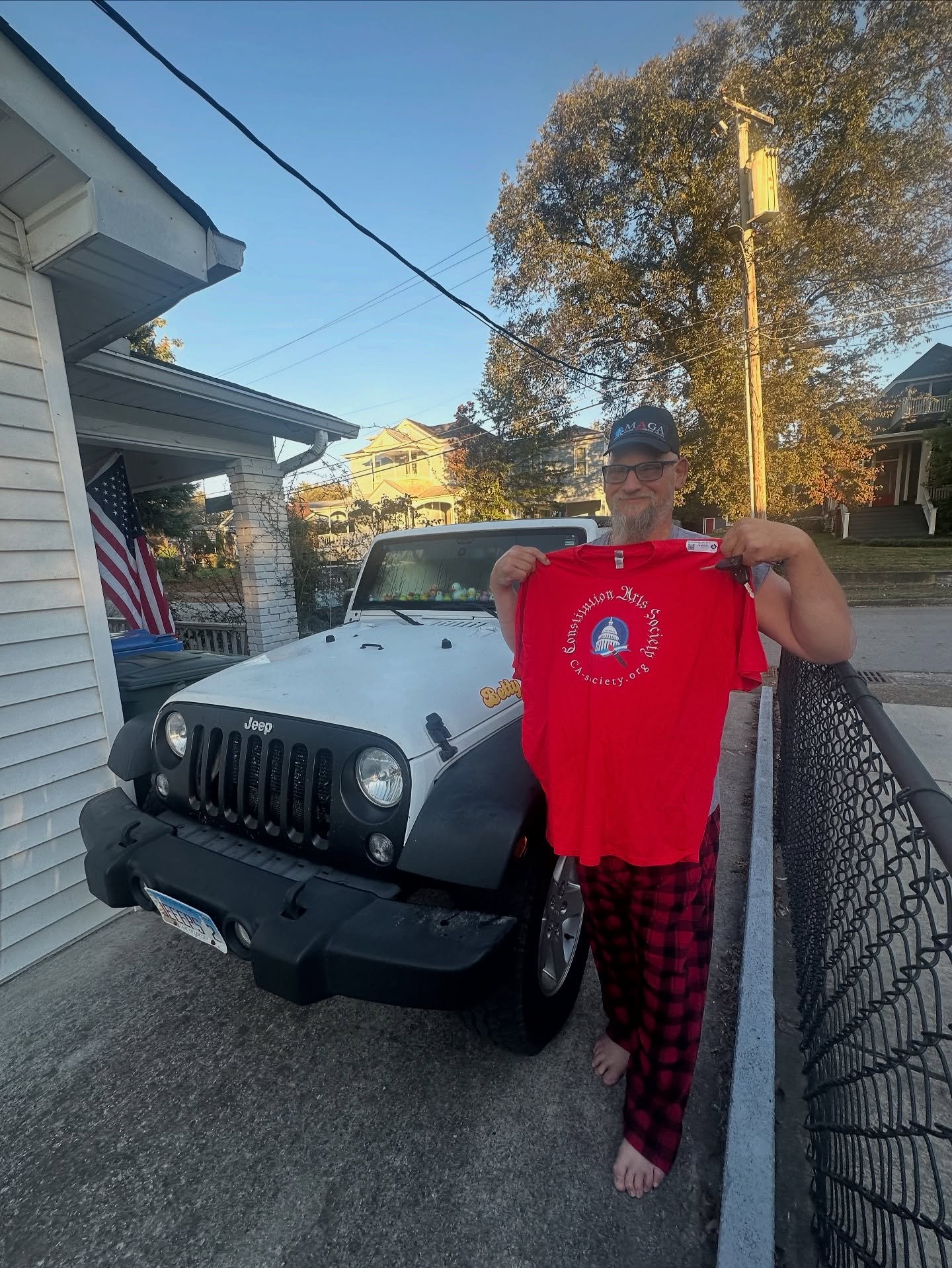 One of CIAsociety air BNB tenants; a welder from Illinois! Cool American!