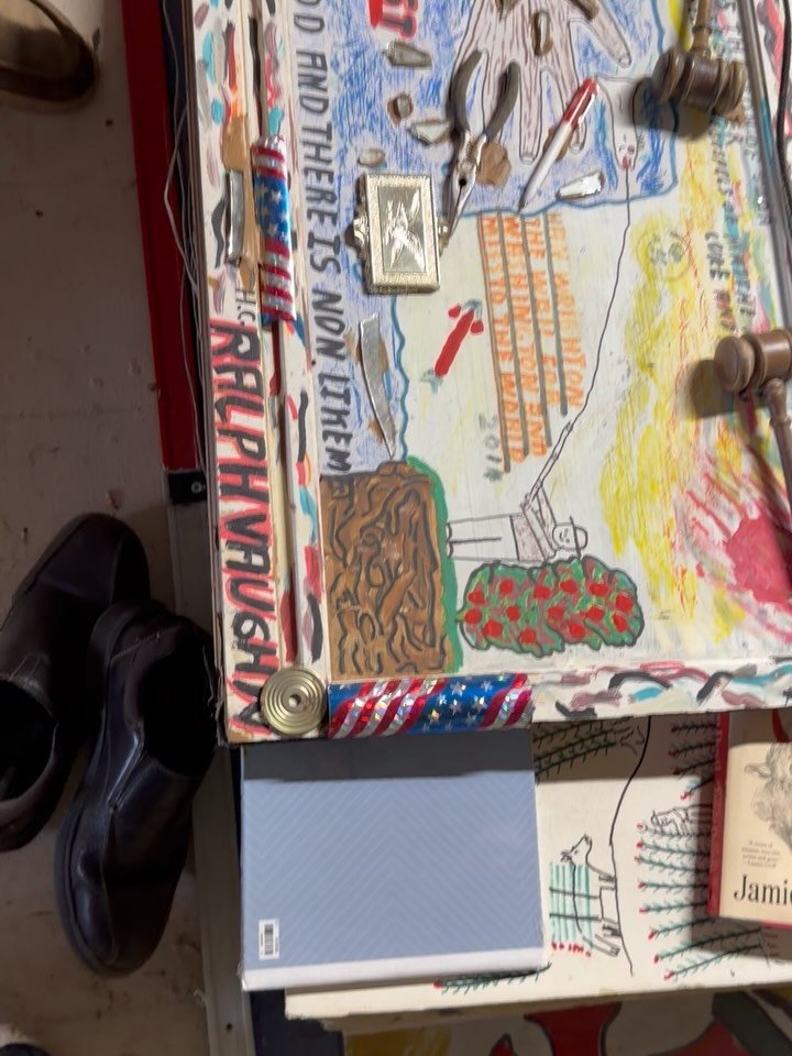 Great visit to Lookout Mountain Georgia and to outsider artist Ralph Vaughn who is truly a minister of art. Ralph a welder and iron worker for 60 years had no formal training and little more than a gifted home and a wood burning stove has spent decad