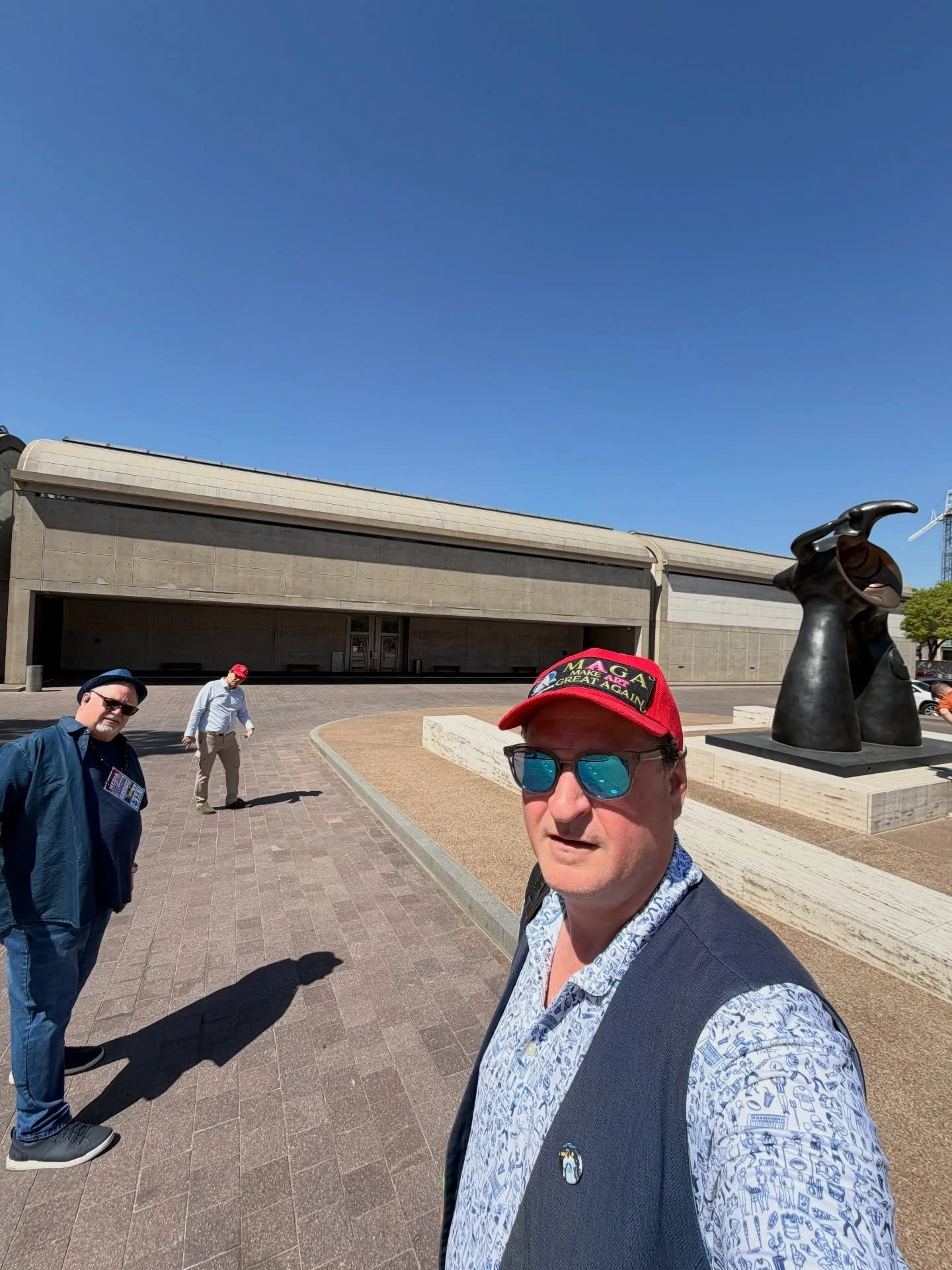 Thank you to the Constitution Arts Society partners Tom Chesser Rise Up Media and marketing and New York City art collector Anthony Buhl for a wonderful break from our @CPAC media booth, trip to the @kimbellartmuseum @kimballartcenter @louiskahnarchi