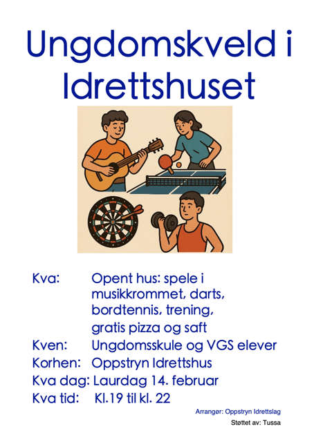 Ungdomskveld i Idrettshuset