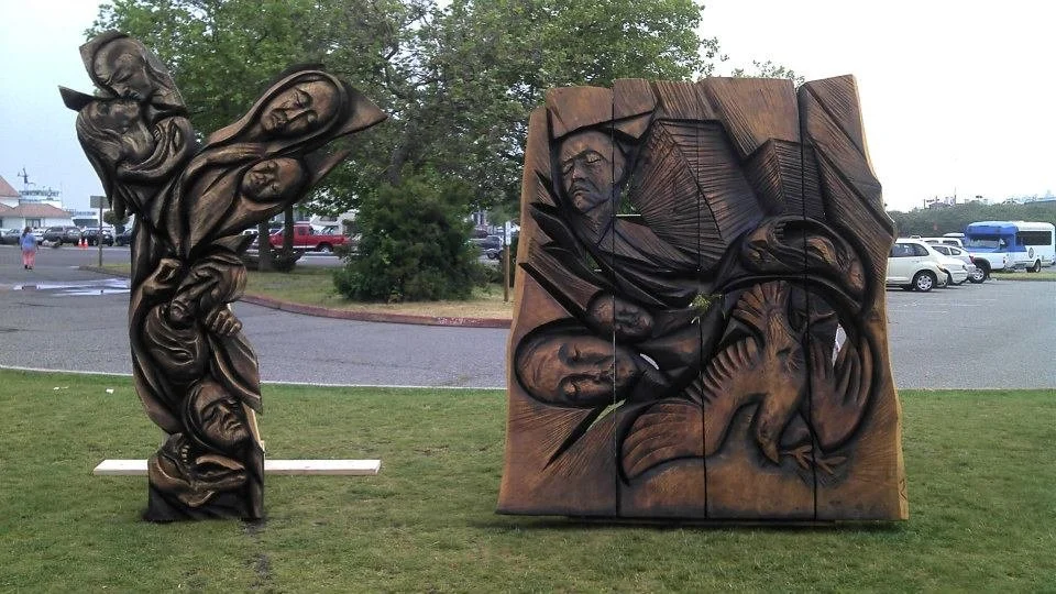 Ecce Homo Chainsaw Carved Wood Sculpture Tomas Vrba