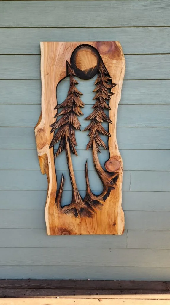 Trees with Moon Wall Hanging (Made-to-order)