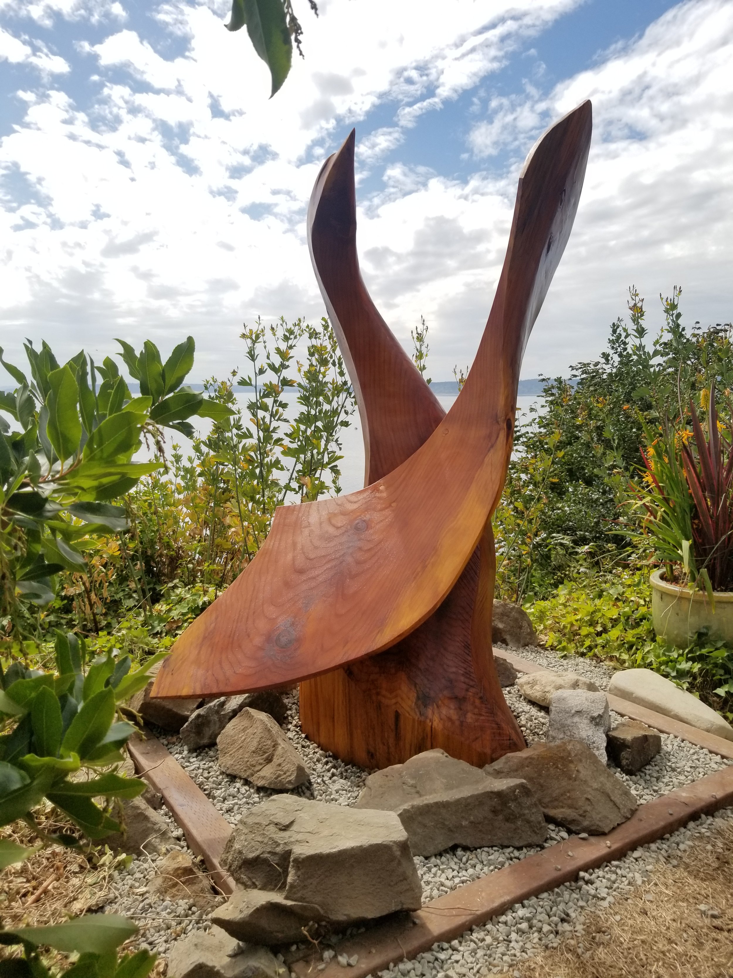 Abstract Chainsaw Carved Wood Sculpture Tomas Vrba