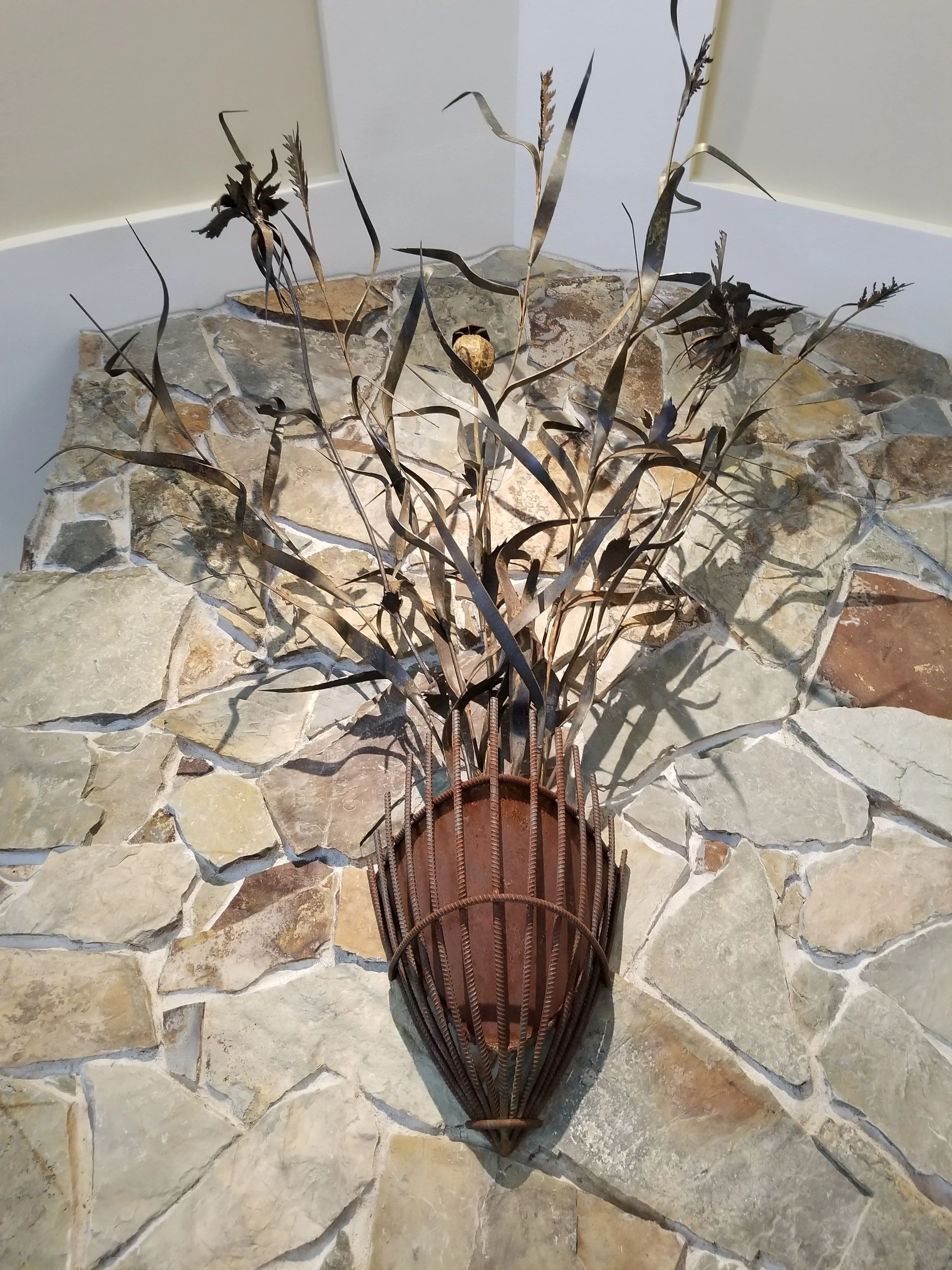 Metal Eagle Relief on Side of House Metal Sculpture Tomas Vrba