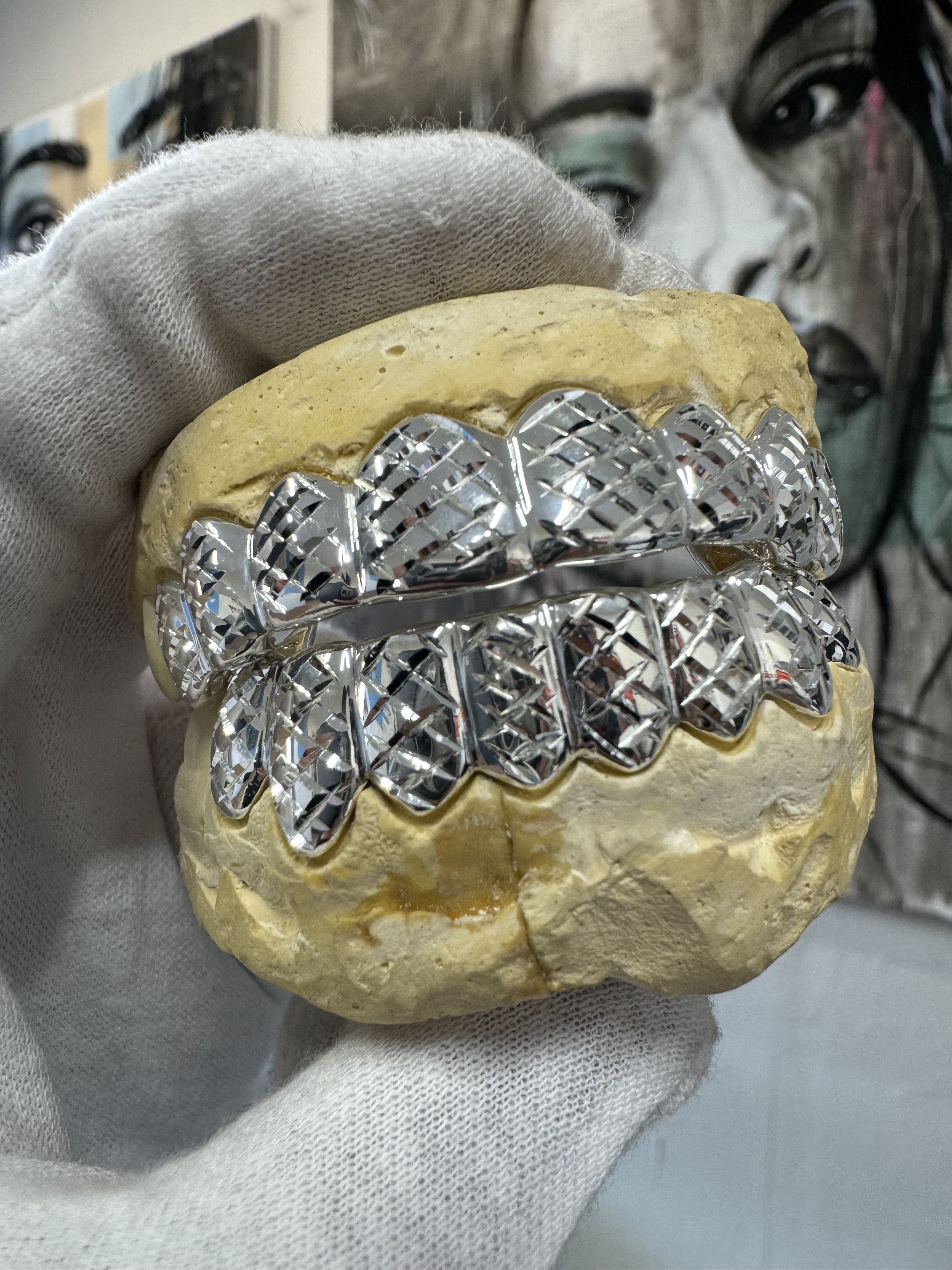 Silver 8 on 8 Diamond Cut