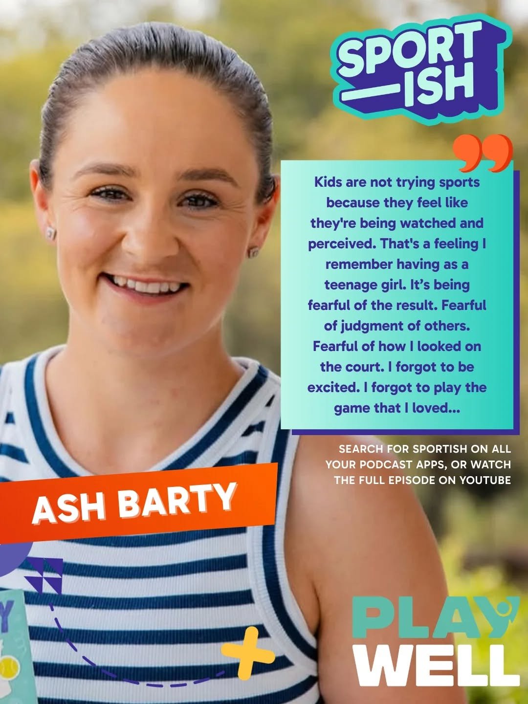 For all the girls out there playing sport on IWD weekend, we hope you find a sport, a team or a coach that make you feel excited about sport and allow you to find the joy in play. And if you're afraid, you're certainly not the only one (👋 @ashbarty 
