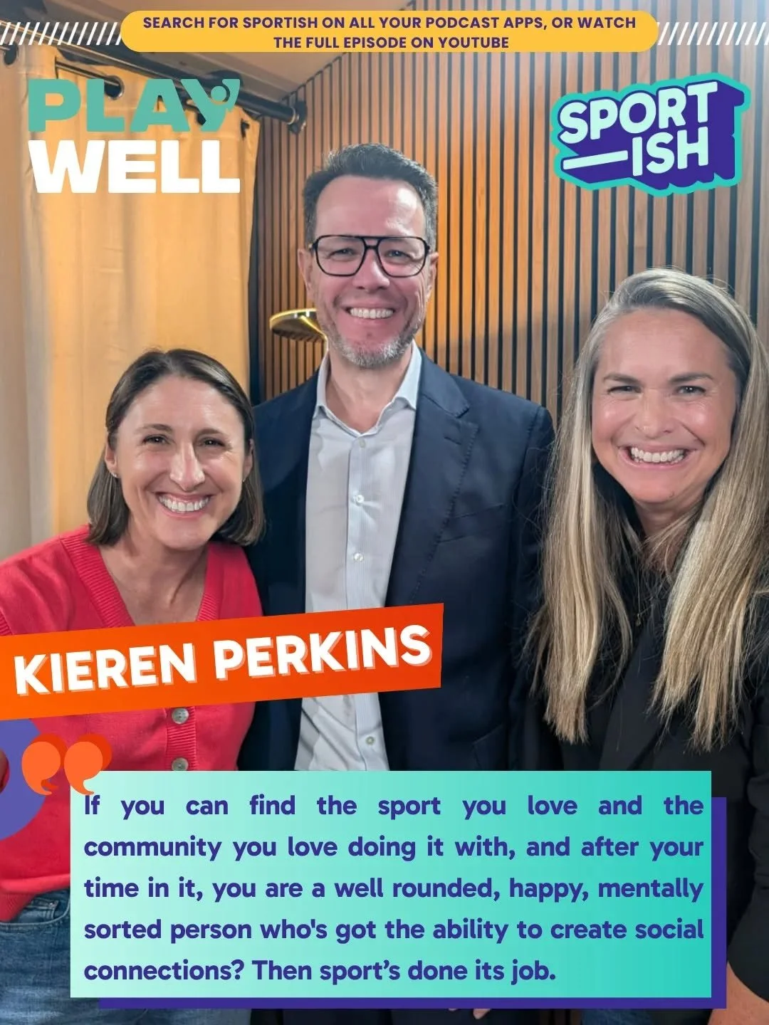 Please! Go find something active you love to do! The benefits are MANY and while you may think the boss of the Australian Sports Commission is all about Olympians and elite, he actually thinks one of sport's main jobs is to help create well rounded, 
