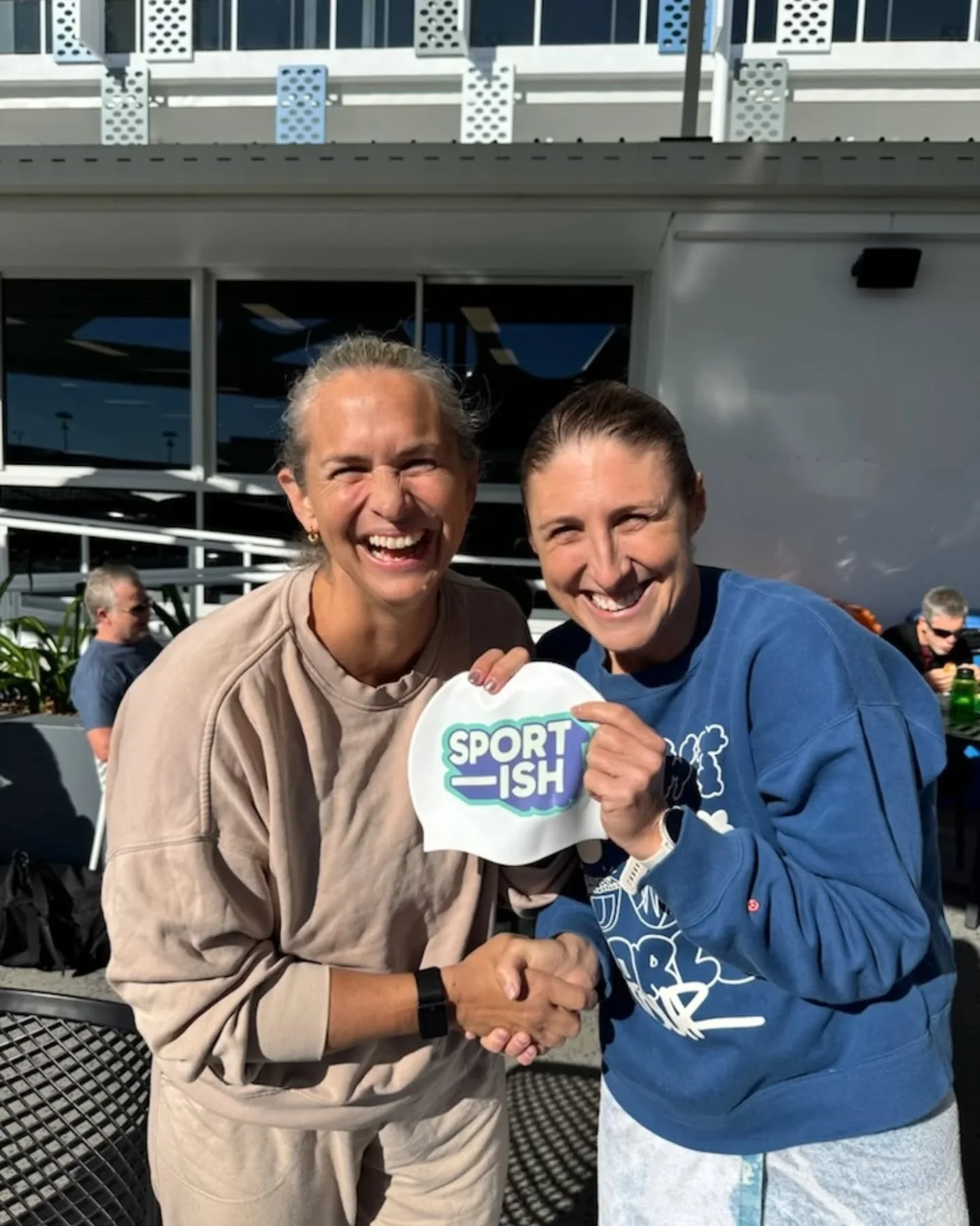 4 wonderful women who we only met because they turned up to a RANDOM Instagram post about going for a swim. Six months later, they're swimming in winter, adding laps to their sets and laughing like drains at the end of the pool every Friday. THIS IS 