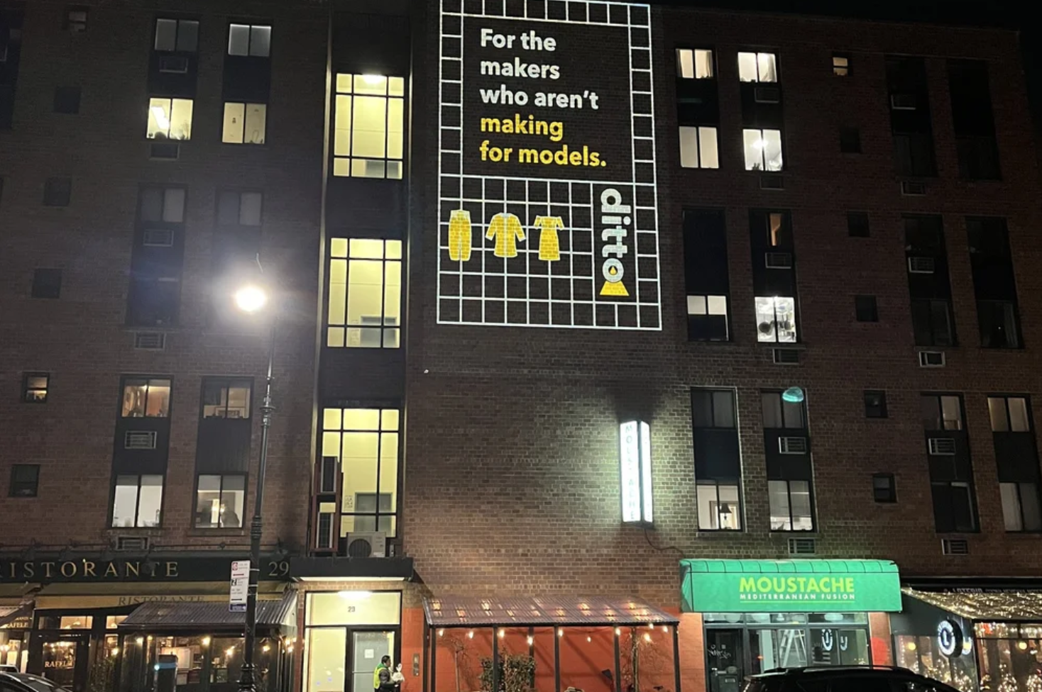 Projection advertising on a building in Phoenix