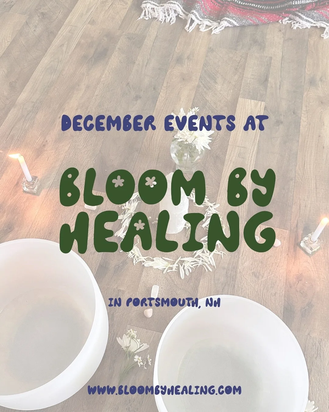 December is almost upon us&hellip;✨❄️

We are here to support you through the holiday chaos. Join us for a beautiful event, a weekly class, or for a 1:1 session✨🕯️

Save your spots at www.bloombyhealing.com 💐