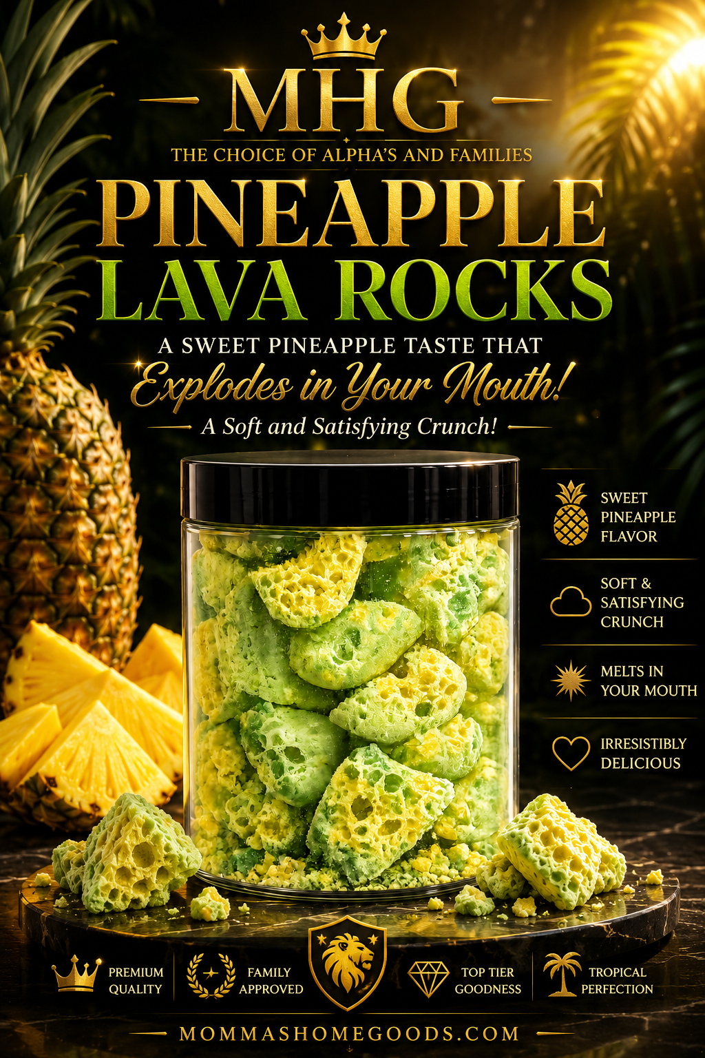 Pineapple Crunch Lava Rocks