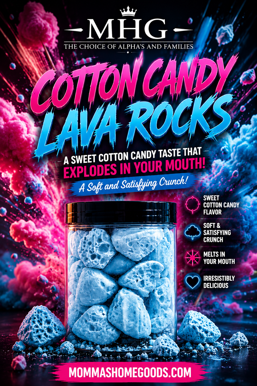 Cotton Candy Lava Rocks
