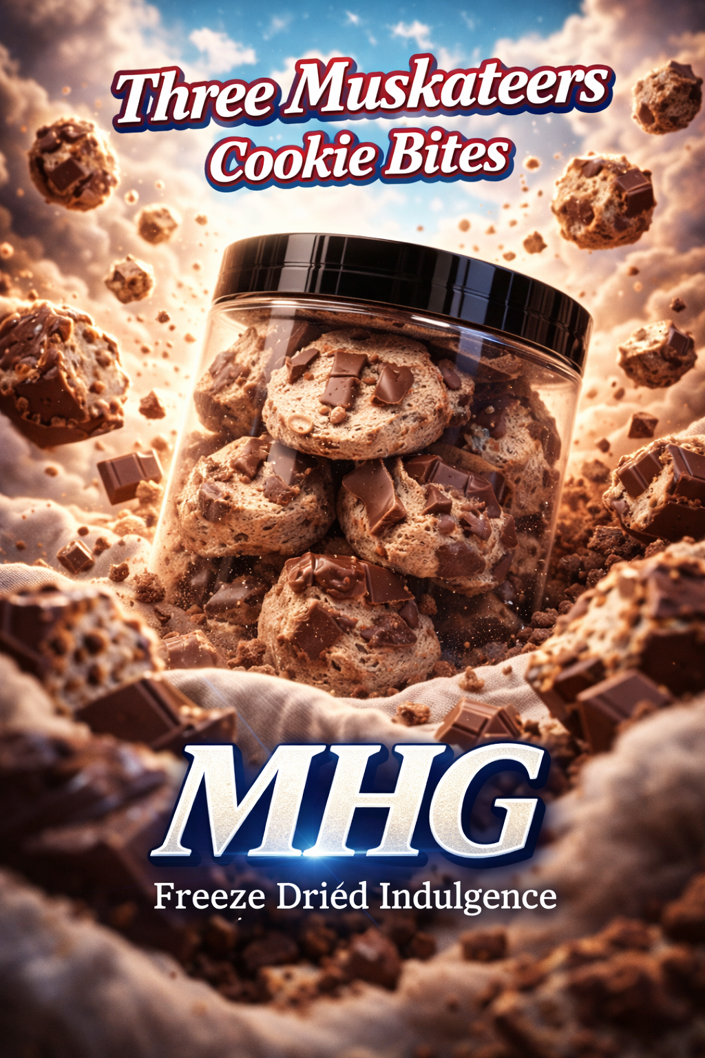 Three Muskateer Cookie Bites