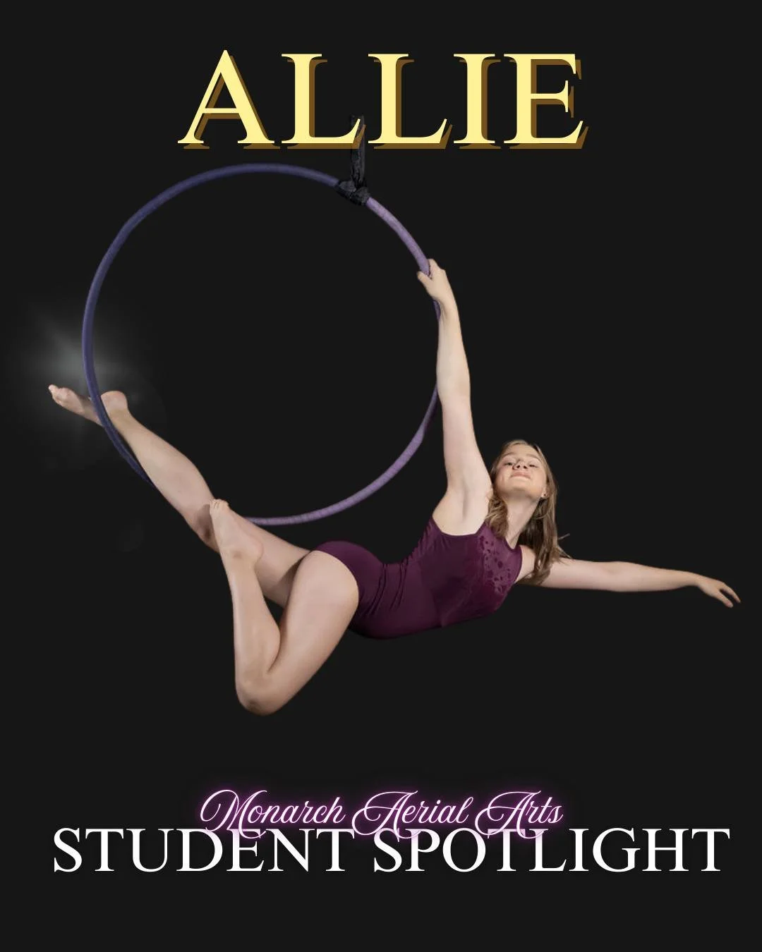 ✨ Allie Anderson✨
Monarch Aerial Arts &mdash; February Student Spotlight

Creative, driven, and always eager to try something new &mdash; Allie brings curiosity and heart into everything she does. She loves discovering new apparatuses and pushing her