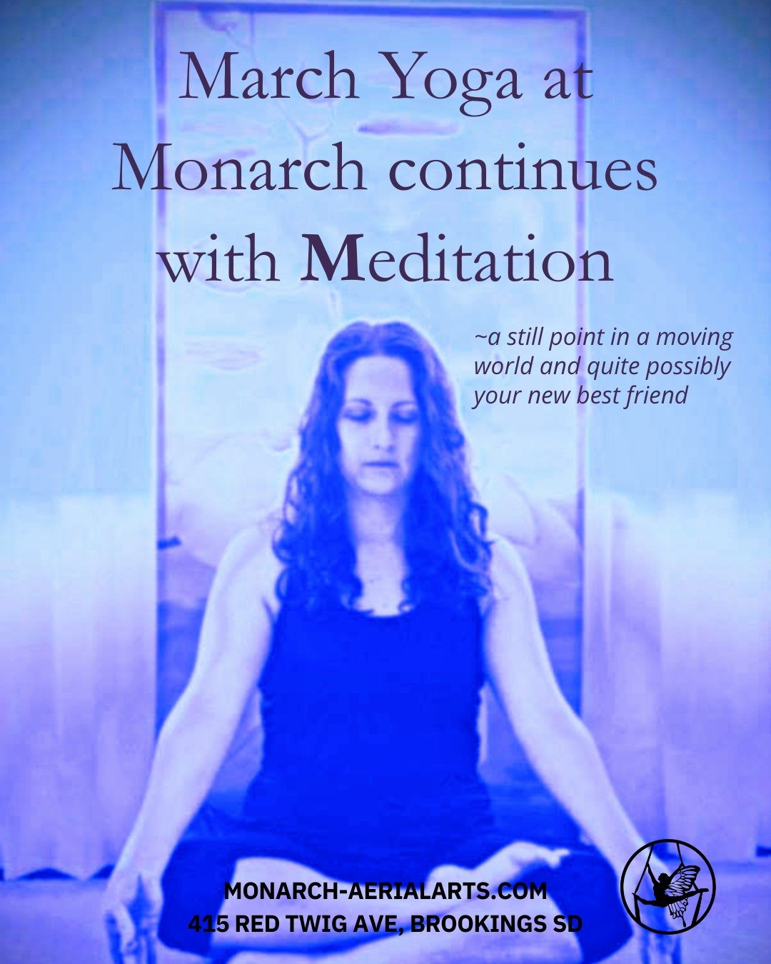 This week at Monarch Yoga, we honor the traditional practice of sitting with breath, sound and silence. Even one minute of meditation can shift your whole day. Come sit with us, no experience needed, just an open heart.
4 free classes with code FREEY