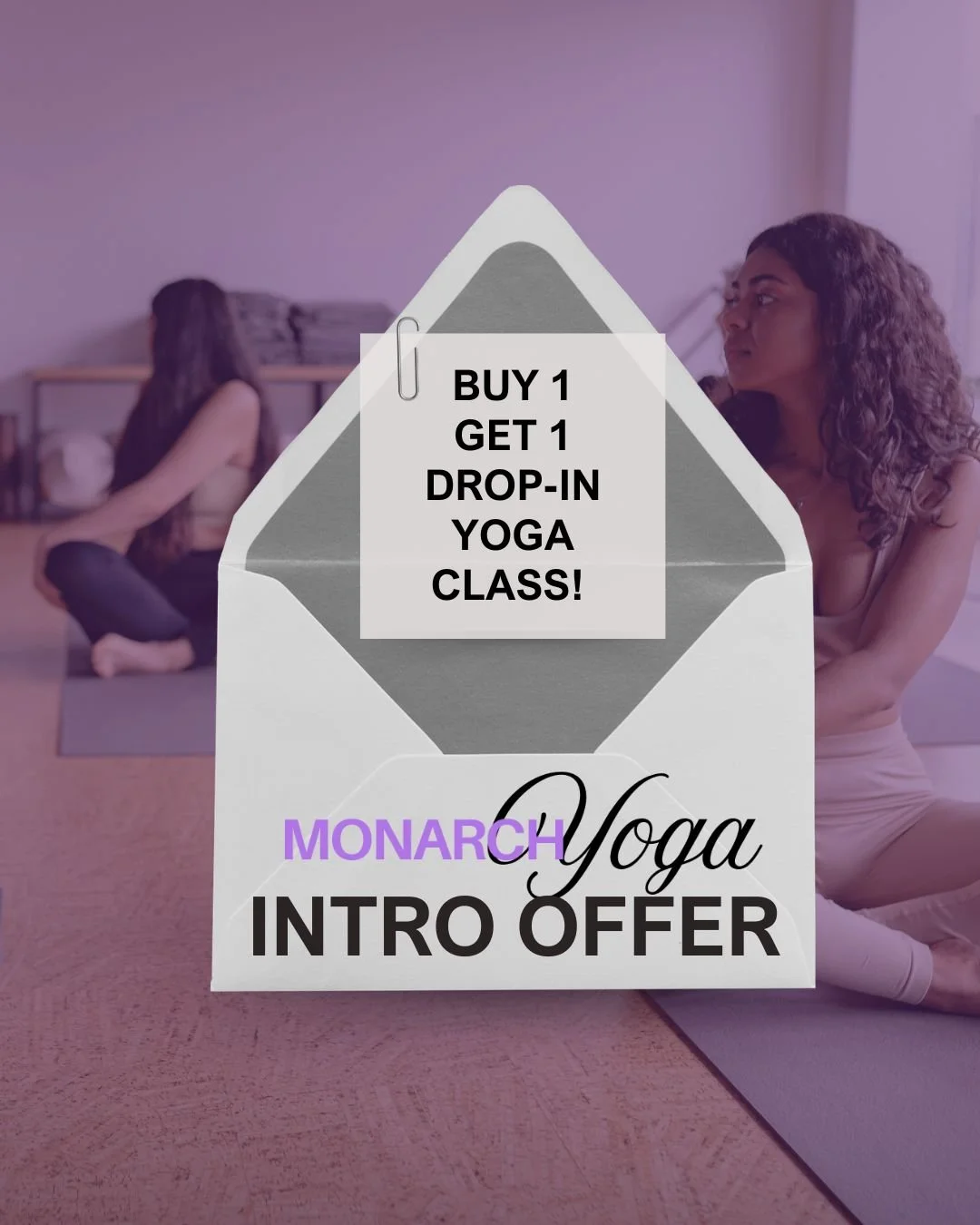 New here? This one&rsquo;s for you 🤍

Buy 1 drop-in class, get 1 FREE.
An exclusive intro offer for new clients.

Explore a range of traditional yoga styles&mdash;Yin, Hatha, Vinyasa, and Restorative&mdash;and find what feels good in your body.

You