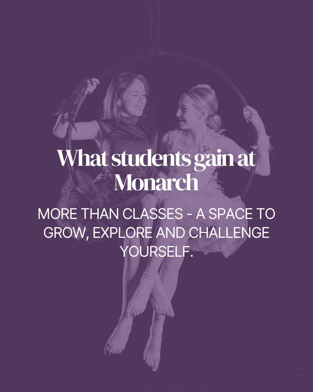 At Monarch, we believe movement can shape more than physical skills.
Through aerial arts and yoga, students build confidence, creativity, resilience, mindfulness, and connection while becoming part of a supportive community that encourages growth at 