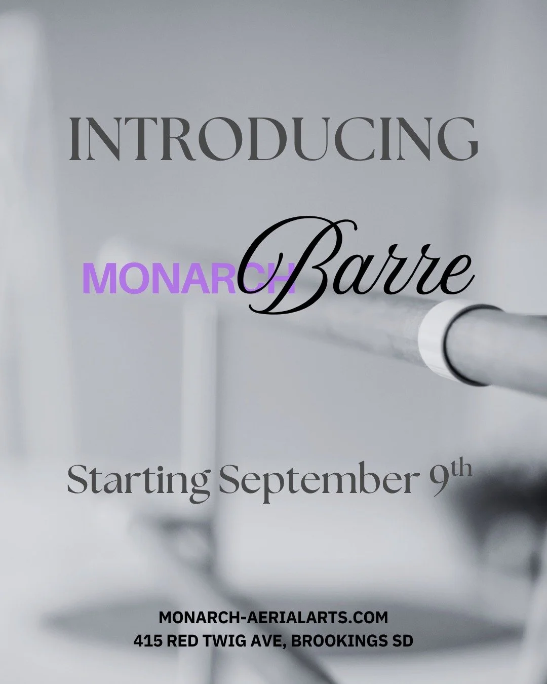 ✨ BARRE IS COMING TO MONARCH! ✨

We&rsquo;re excited to welcome Barre to our schedule starting September 9!

Barre is a low-impact workout combining Pilates and strength training to improve strength, balance, flexibility, and stability.

⭐ Mondays | 