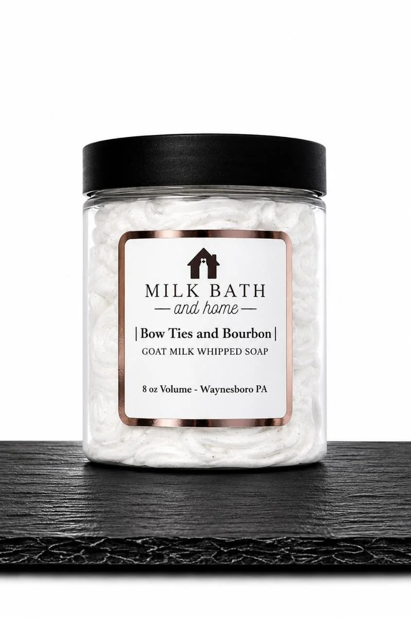 Bow Ties and Bourbon Whipped Soap