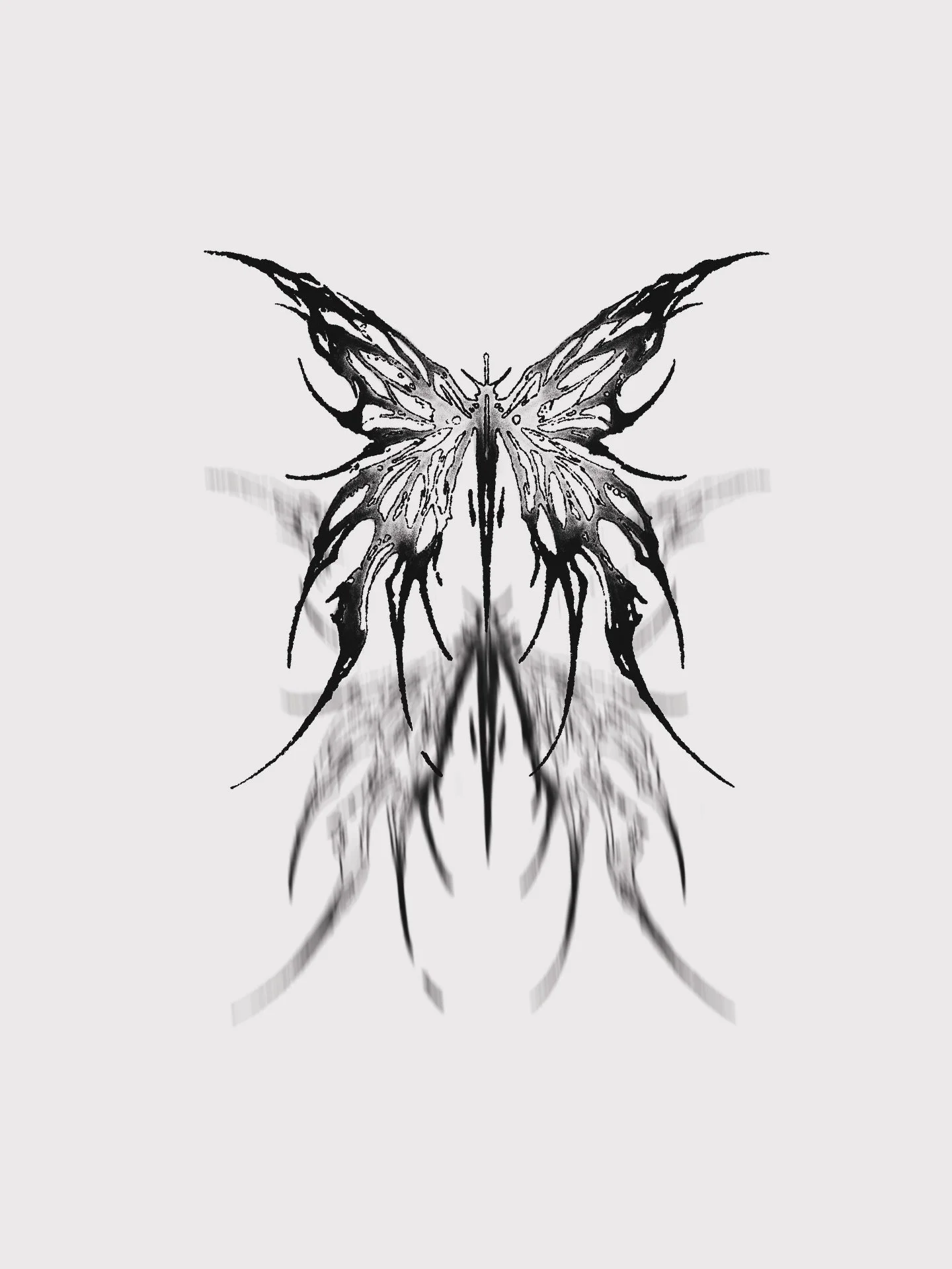 Cybersigil butterfly leaving its body.
.
Drawn by me.